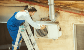 Photo of HVAC marketing client working